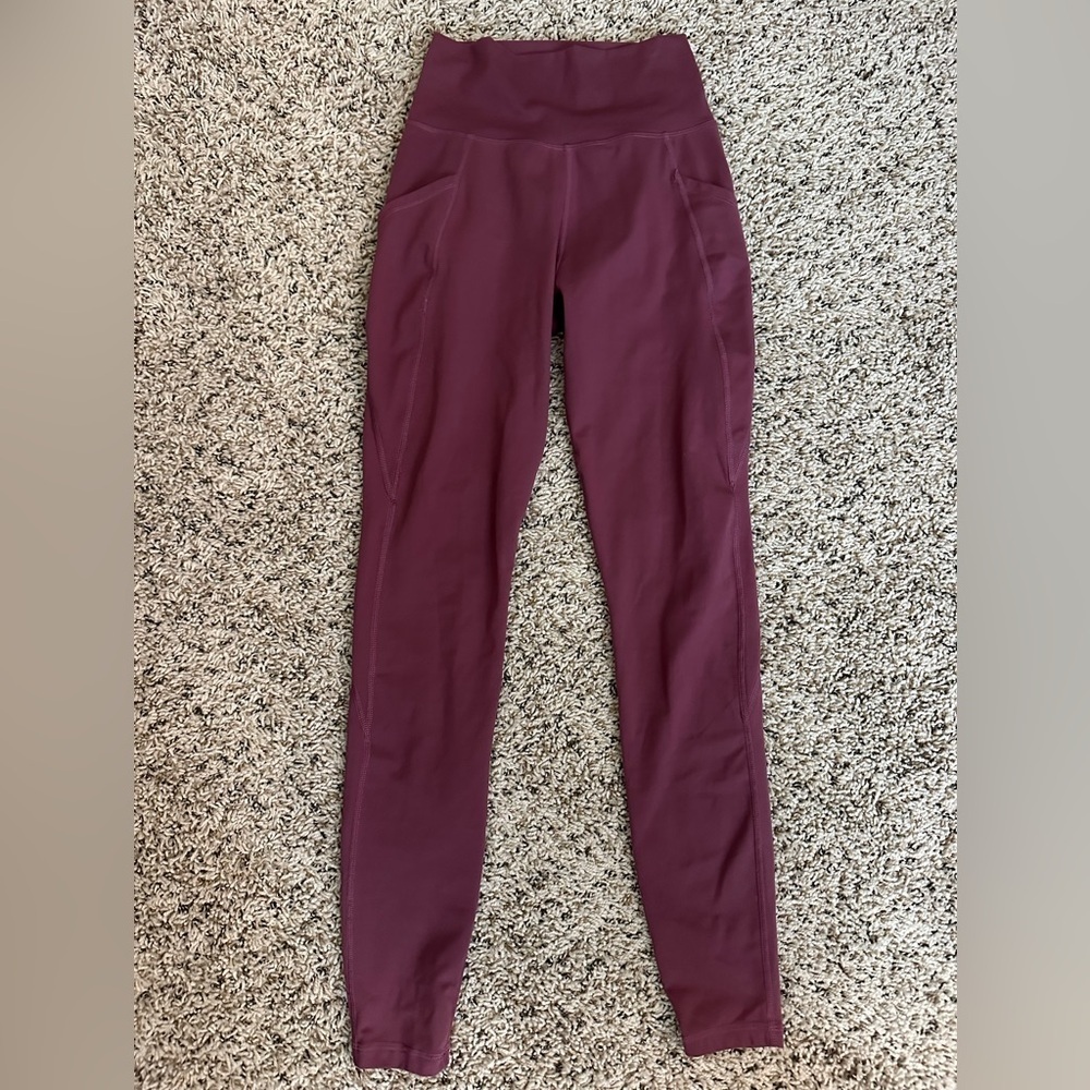 Alphalete Maroon Leggings, size XS - Picture 2 of 5